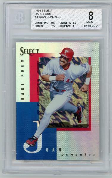 1998 Select Rare Form BGS 8.0 front